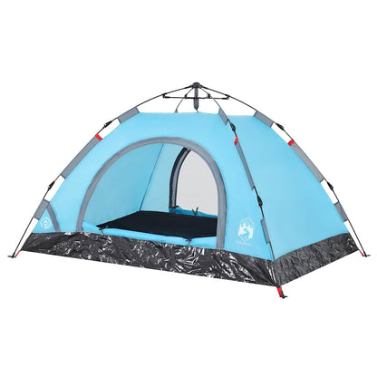 Tent 2-persoons snelontgrendeling blauw