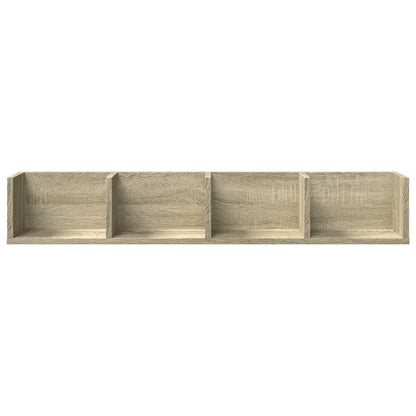 Wandkasten 2 st 99x18x16,5 cm bewerkt hout sonoma eikenkleurig