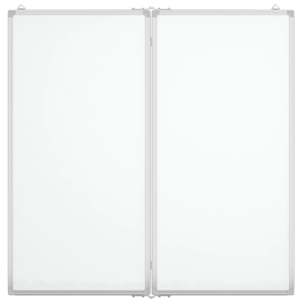 Whiteboard magnetisch inklapbaar 80x80x1,7 cm aluminium