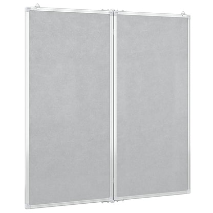 Whiteboard magnetisch inklapbaar 80x80x1,7 cm aluminium