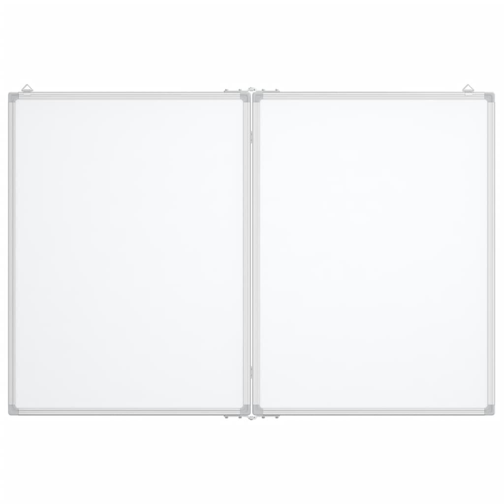 Whiteboard magnetisch inklapbaar 100x80x1,7 cm aluminium