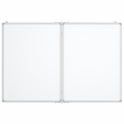 Whiteboard magnetisch inklapbaar 100x80x1,7 cm aluminium