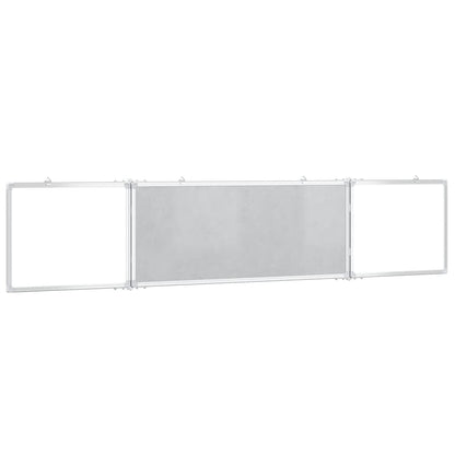 Whiteboard magnetisch inklapbaar 200x40x1,7 cm aluminium