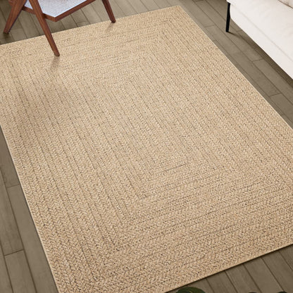 Vloerkleed ZIZUR binnen en buiten 80x200 cm jute look