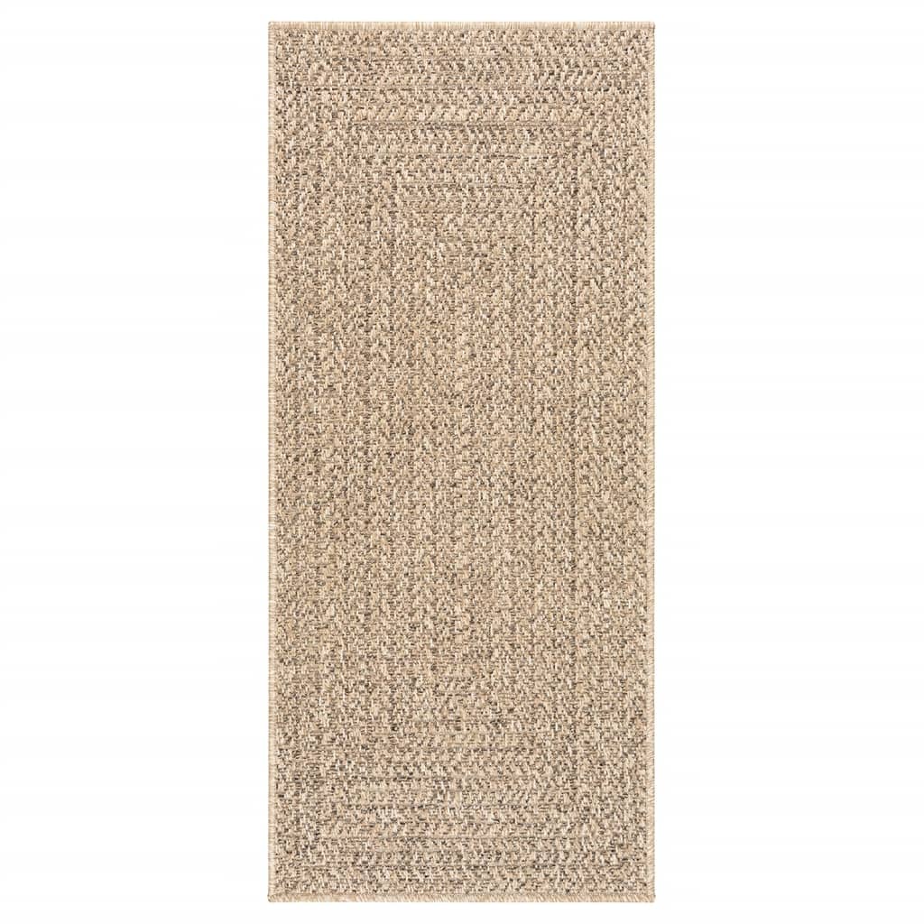 Vloerkleed ZIZUR binnen en buiten 80x200 cm jute look