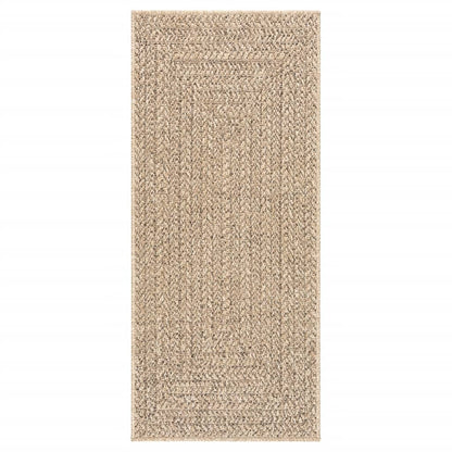 Vloerkleed ZIZUR binnen en buiten 80x200 cm jute look