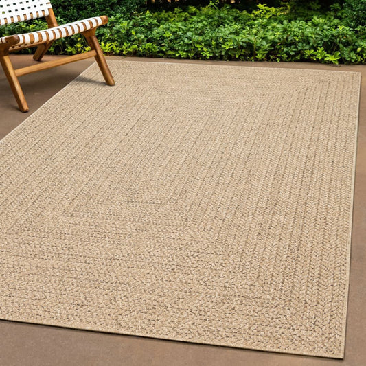 Vloerkleed ZIZUR binnen en buiten 80x200 cm jute look