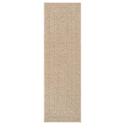 Vloerkleed ZIZUR binnen en buiten 80x250 cm jute look