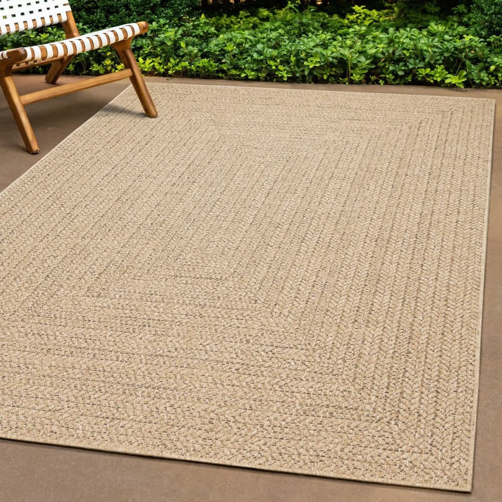 Vloerkleed ZIZUR binnen en buiten 240x340 cm jute look