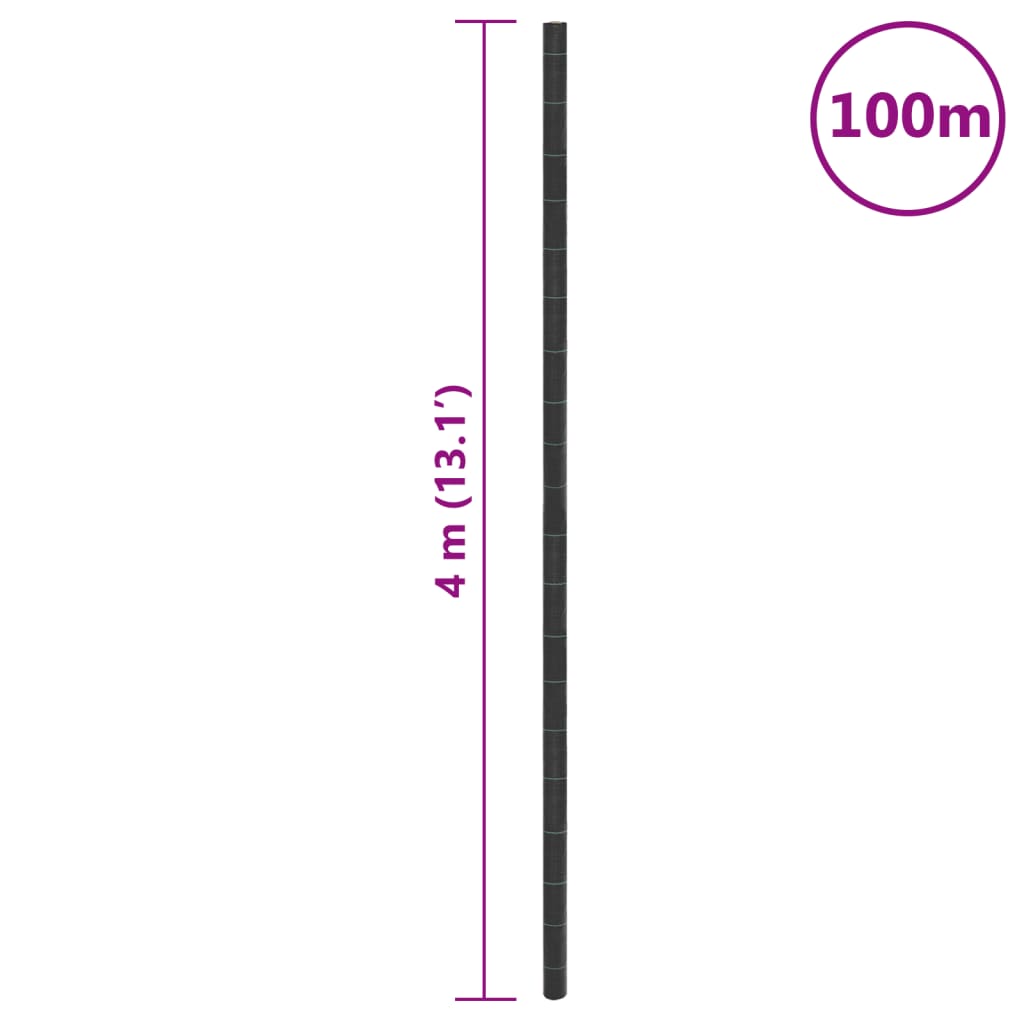 Worteldoek 4x100 m polypropeen zwart