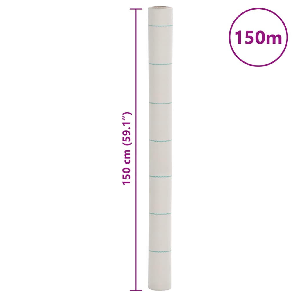 Worteldoek 1,5x150 m polypropeen wit