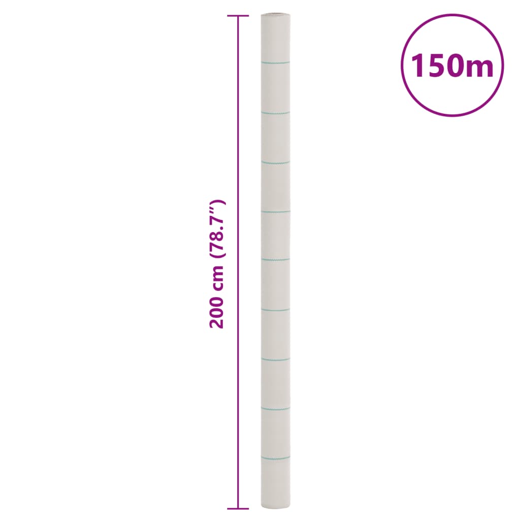 Worteldoek 2x150 m polypropeen wit