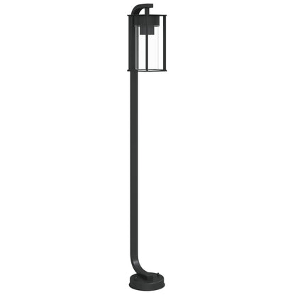 Vloerlamp voor buiten 100 cm roestvrij staal zwart