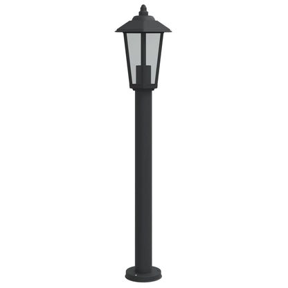 Vloerlamp voor buiten 80 cm roestvrijstaal zwart