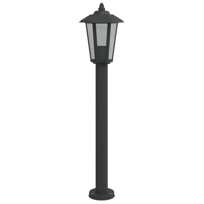 Vloerlamp voor buiten 80 cm roestvrijstaal zwart