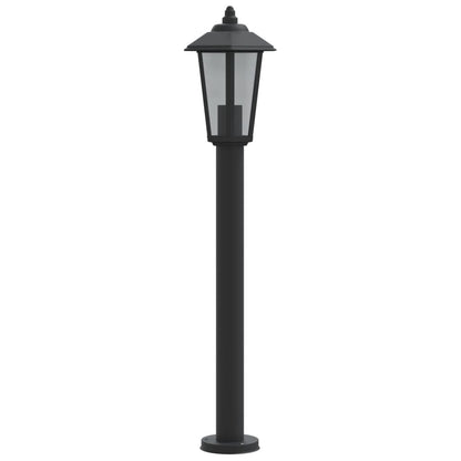 Vloerlamp voor buiten 80 cm roestvrijstaal zwart