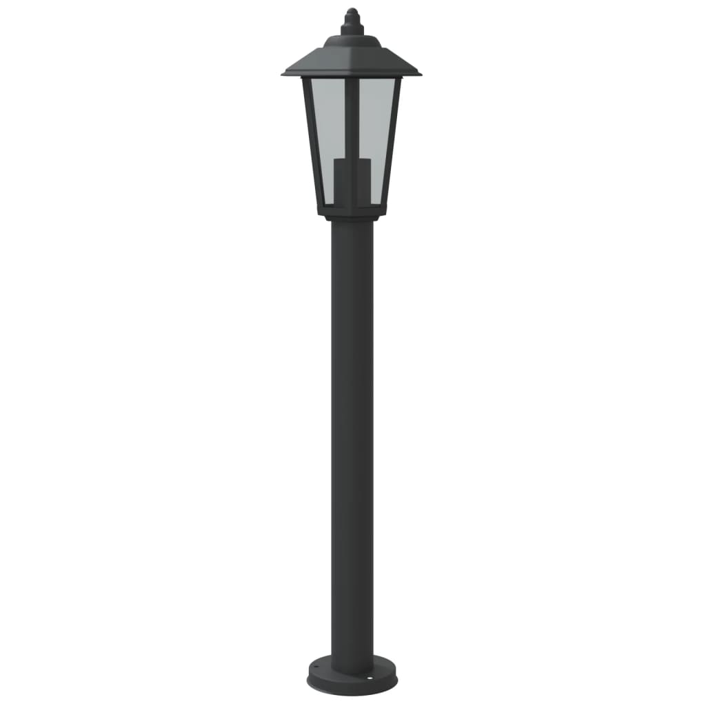 Vloerlamp voor buiten 80 cm roestvrijstaal zwart