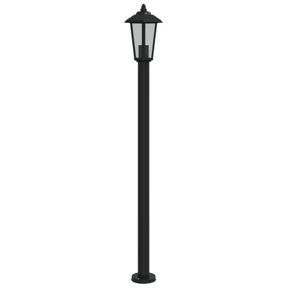 Vloerlamp voor buiten 120 cm roestvrijstaal zwart