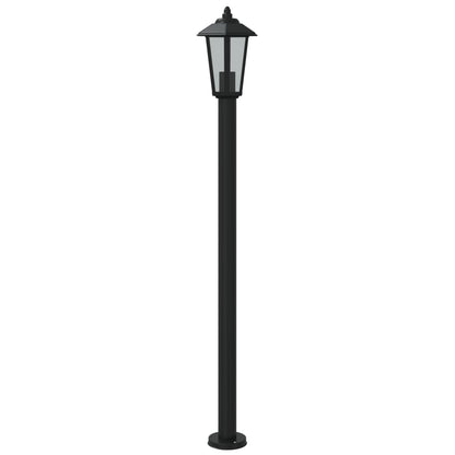 Vloerlamp voor buiten 120 cm roestvrijstaal zwart