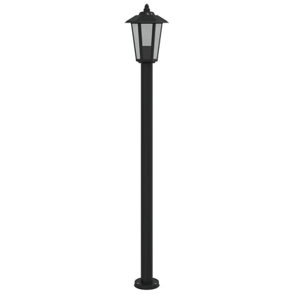 Vloerlamp voor buiten 3 st 120 cm roestvrijstaal zwart