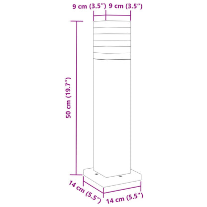 Vloerlampen voor buiten 50 cm aluminium zwart