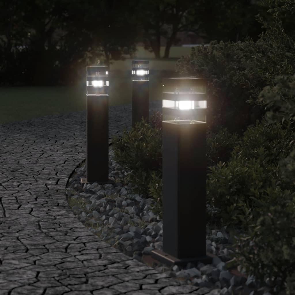 Vloerlampen voor buiten 50 cm aluminium zwart