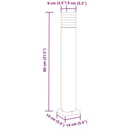 Vloerlampen voor buiten 80 cm aluminium zwart