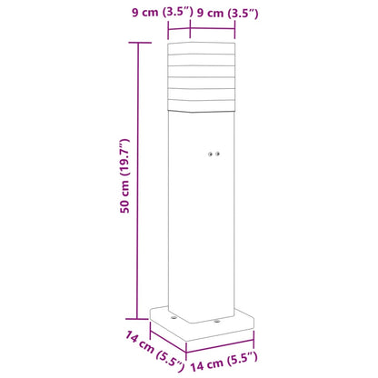 Vloerlamp voor buiten met stopcontact 50 cm aluminium zwart