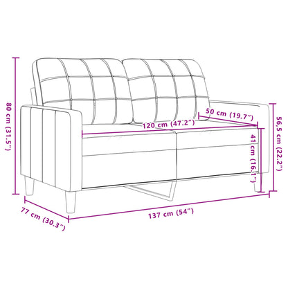 Tweezitsbank 120 cm fluweel donkergrijs