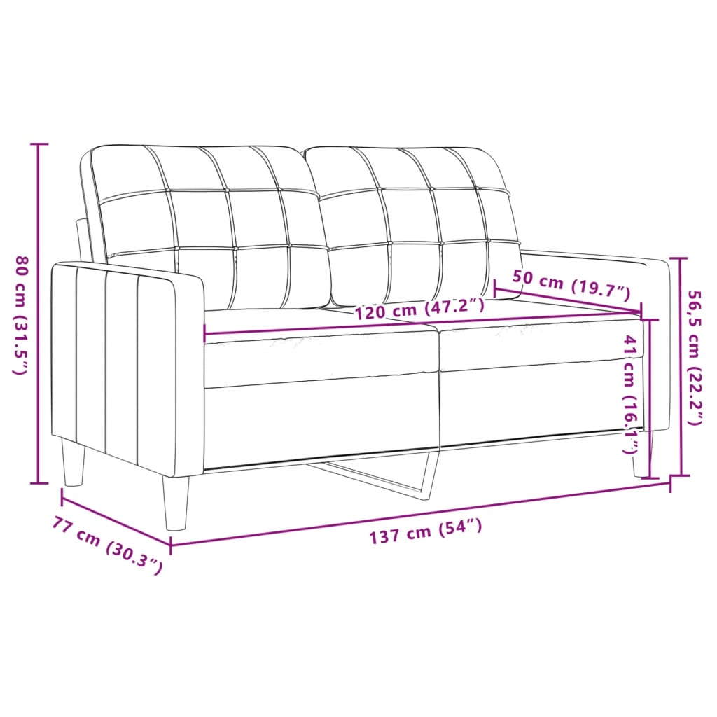 Tweezitsbank 120 cm fluweel donkergroen