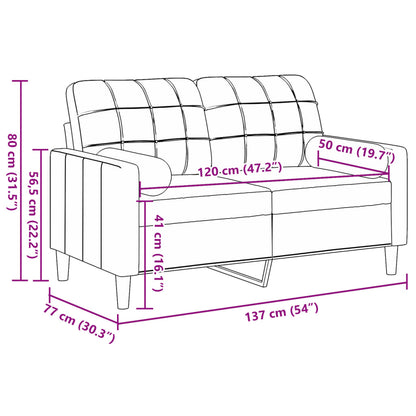 Tweezitsbank met sierkussens 120 cm fluweel wijnrood