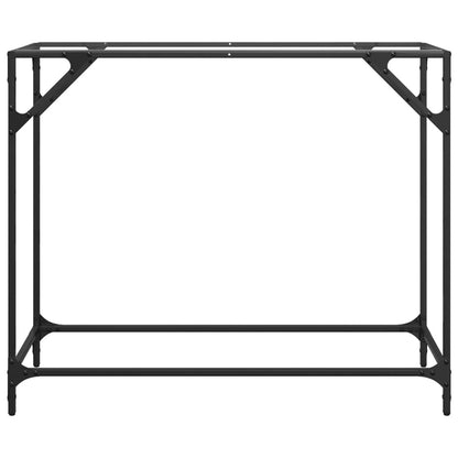 Wandtafel met transparant glazen blad 98x35x81 cm staal