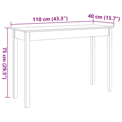 Wandkast 110x40x75 cm massief grenenhout wasbruin