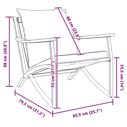 Tuinstoelen 2 st met kussens staal zwart