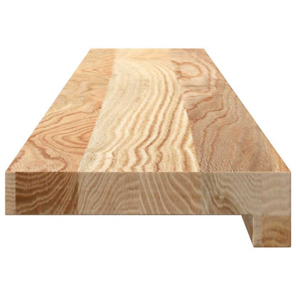 Vensterbanken 2 st onbehandeld 100x15x2 cm massief eikenhout