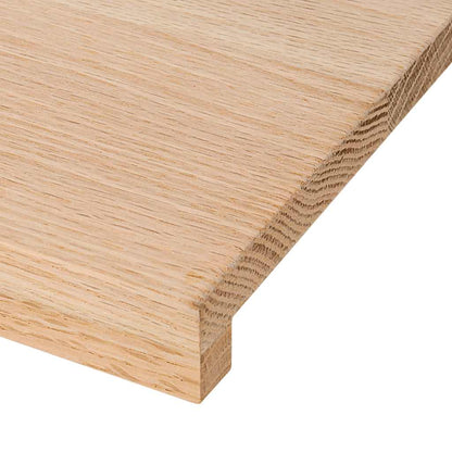 Vensterbanken 2 st onbehandeld 100x15x2 cm massief eikenhout