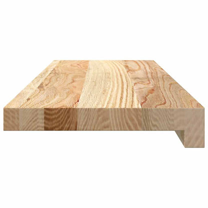 Vensterbanken 2 st onbehandeld 70x20x2 cm massief eikenhout