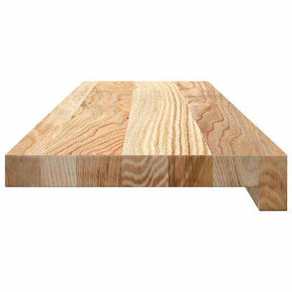 Vensterbanken 2 st onbehandeld 80x20x2 cm massief eikenhout