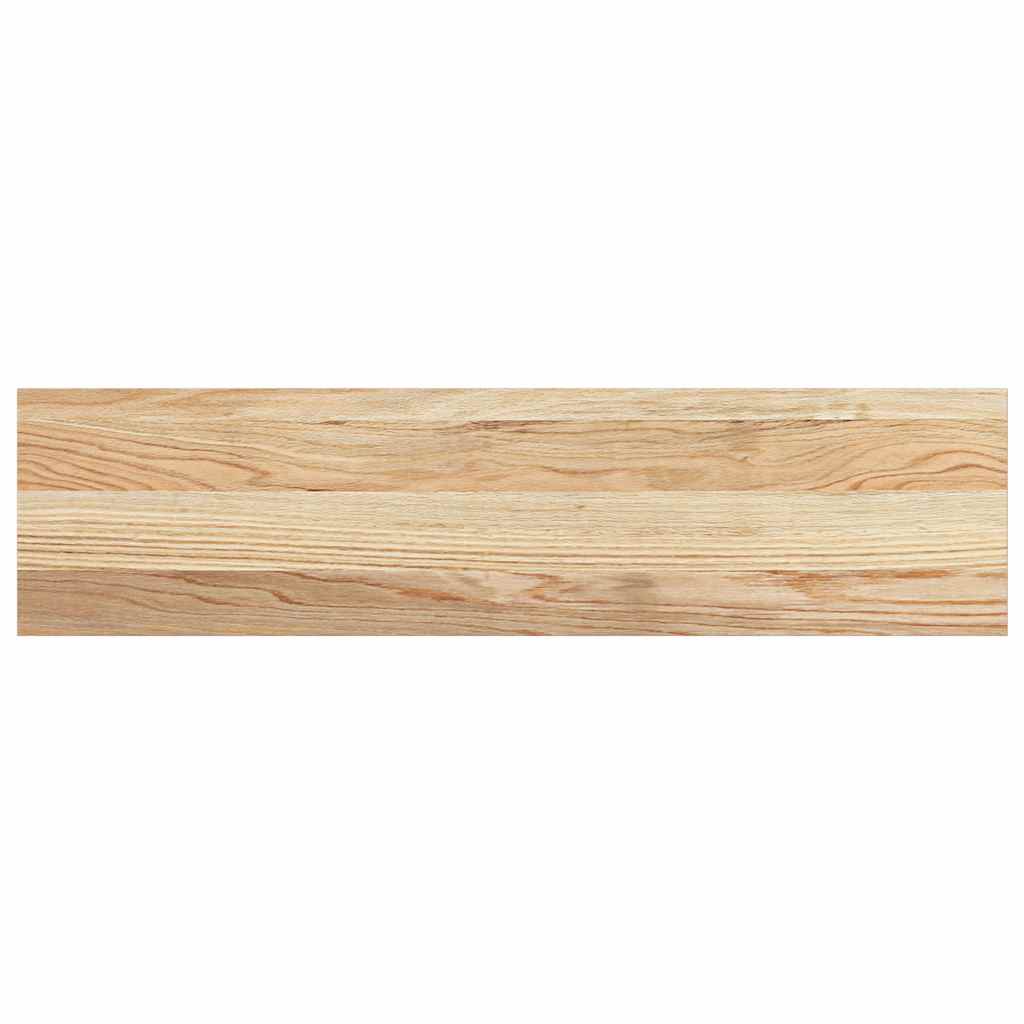 Vensterbanken 2 st onbehandeld 80x20x2 cm massief eikenhout