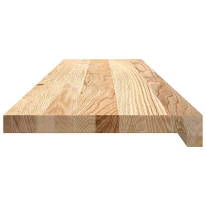 Vensterbanken 2 st onbehandeld 100x25x2 cm massief eikenhout