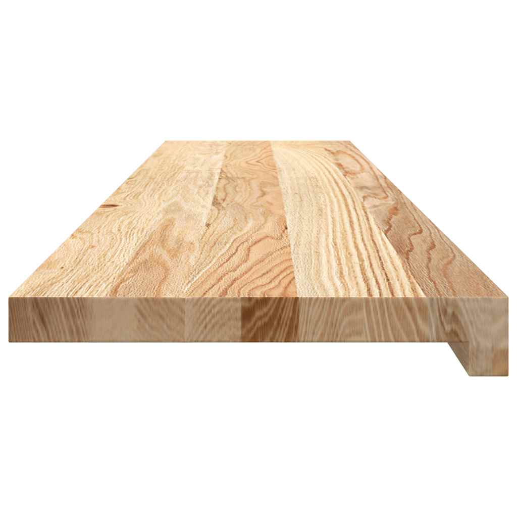 Vensterbanken 2 st onbehandeld 110x25x2 cm massief eikenhout