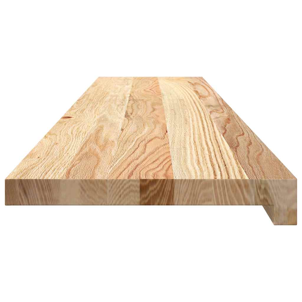 Vensterbanken 2 st onbehandeld 120x25x2 cm massief eikenhout