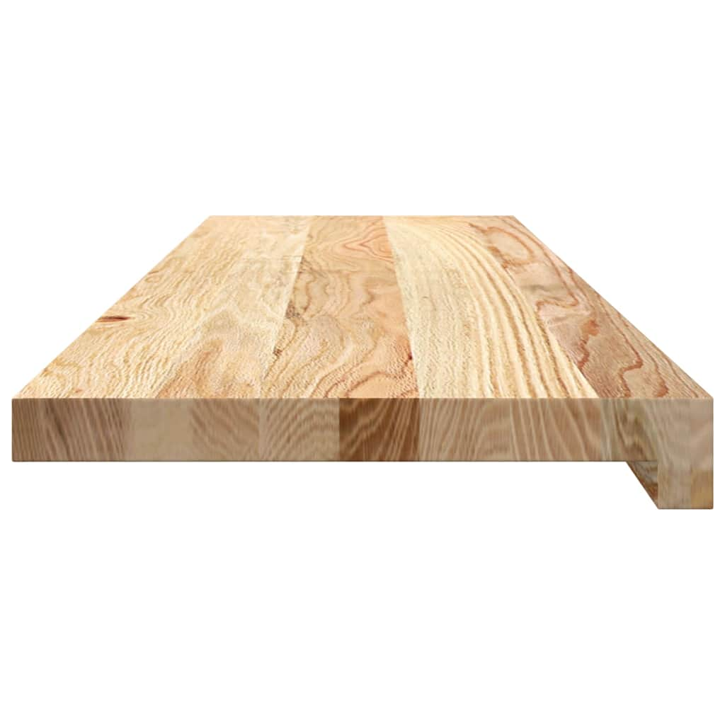 Vensterbanken 2 st onbehandeld 90x30x2 cm massief eikenhout