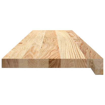 Vensterbanken 2 st onbehandeld 100x30x2 cm massief eikenhout