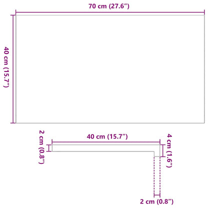 Vensterbanken 2 st onbehandeld 70x40x2 cm massief eikenhout