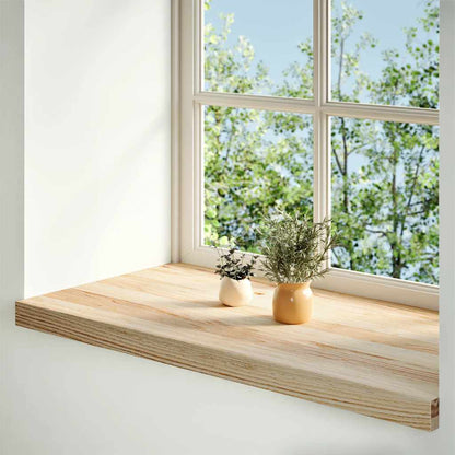 Vensterbanken 2 st onbehandeld 80x40x2 cm massief eikenhout