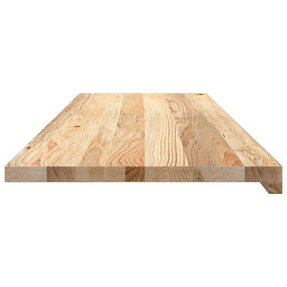 Vensterbanken 2 st onbehandeld 120x40x2 cm massief eikenhout