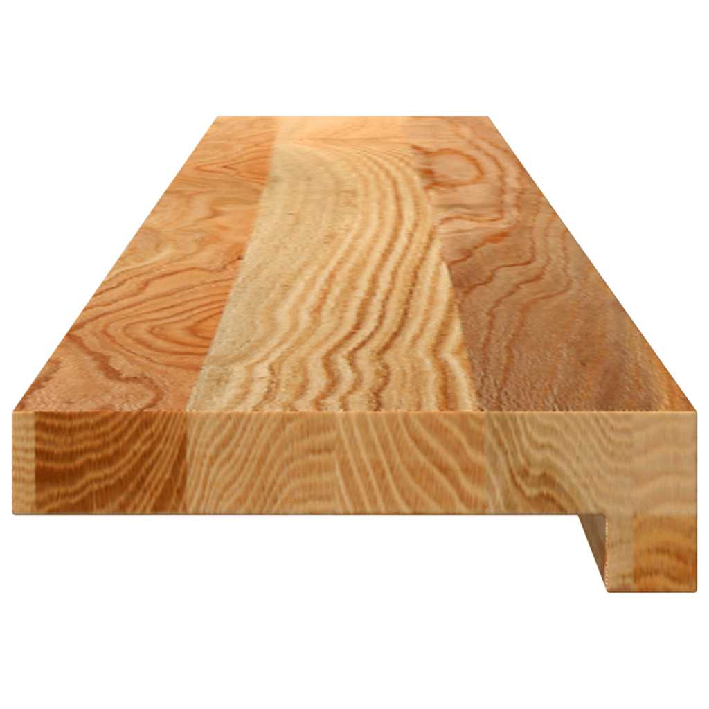 Vensterbanken 2 st 100x15x2 cm massief eikenhout lichtbruin