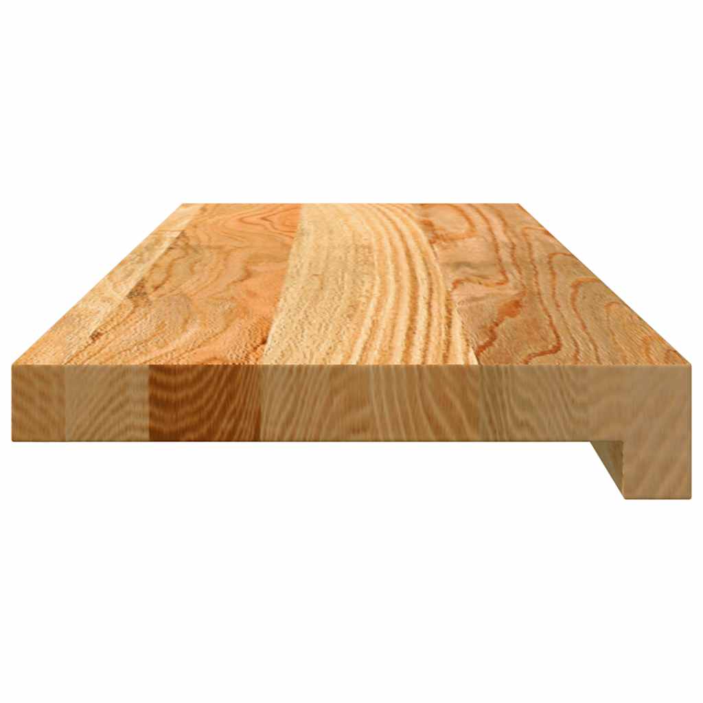 Vensterbanken 2 st 70x20x2 cm massief eikenhout lichtbruin