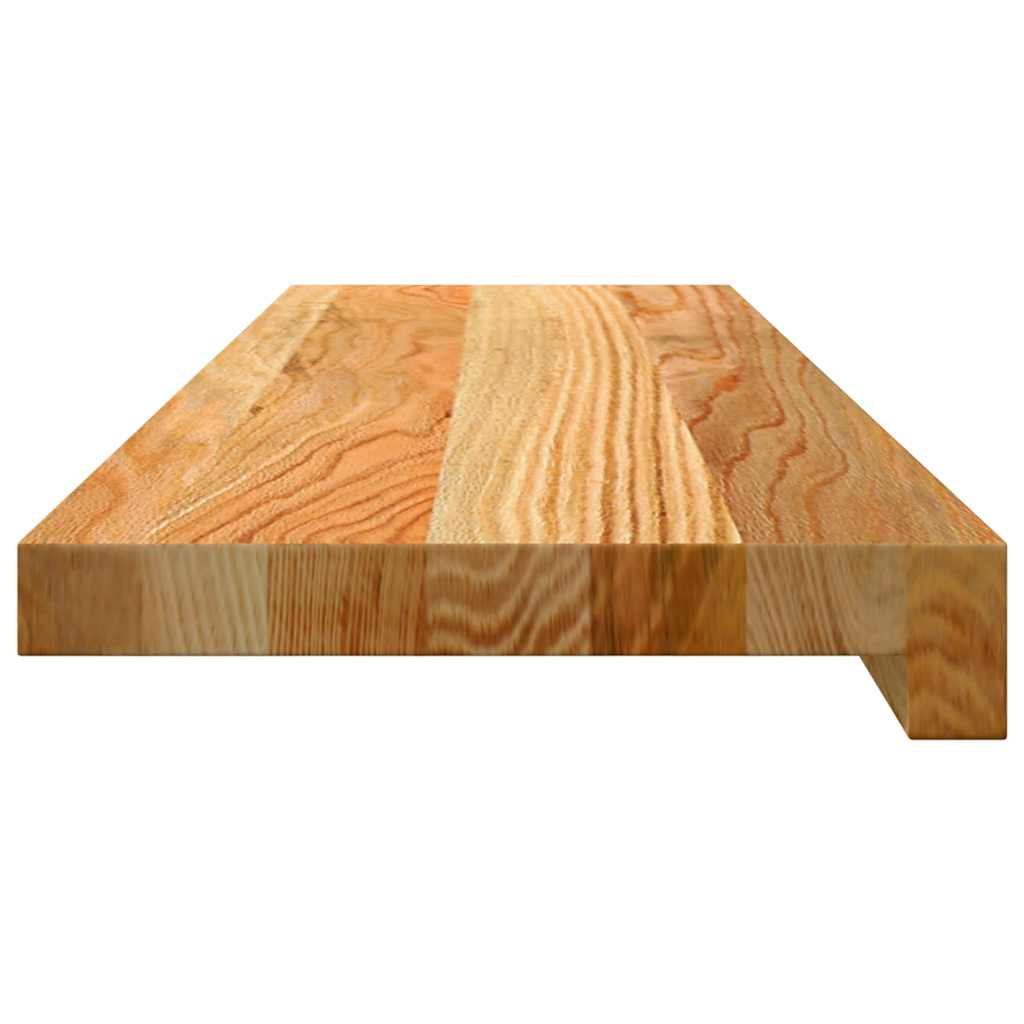 Vensterbanken 2 st 80x20x2 cm massief eikenhout lichtbruin